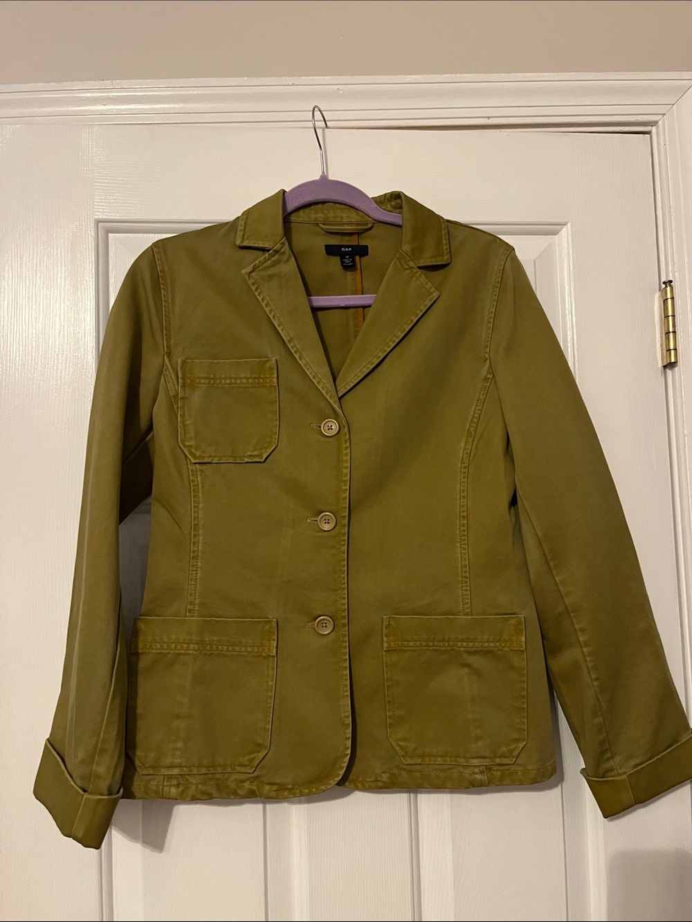 Gap Fitted Women's Blazer Jacket in Khaki